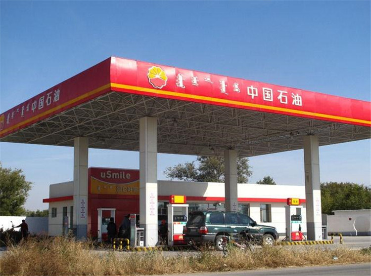 沙河加油站钢结构网架案例1